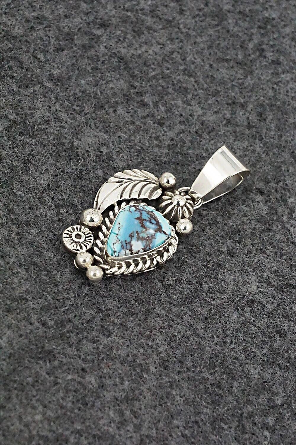 Turquoise & Sterling Silver Pendant - Ella Linkin