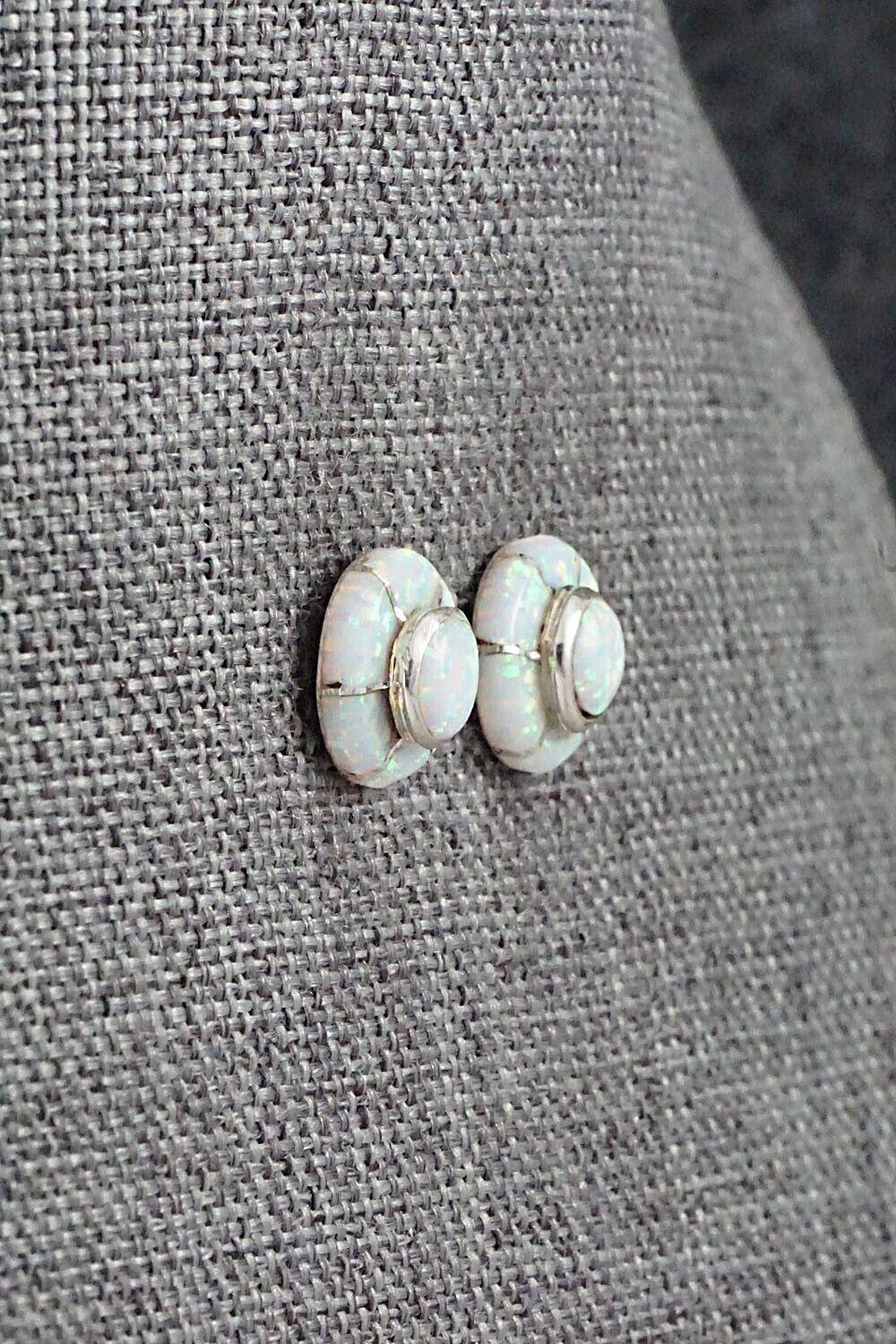 Opalite & Sterling Silver Earrings - Valerie Benally