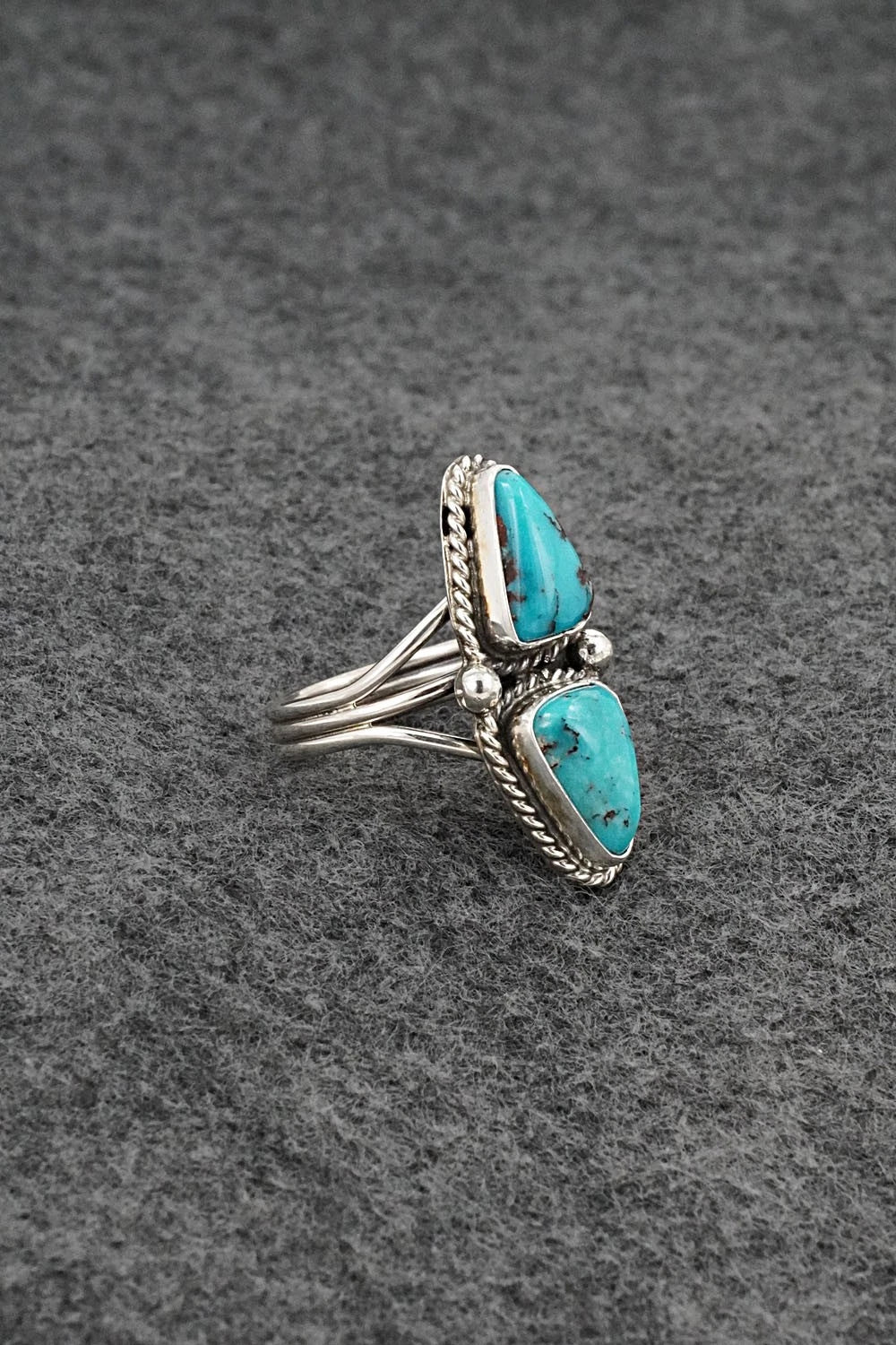 Turquoise & Sterling Silver Ring - Eugene Gruber - Size 6