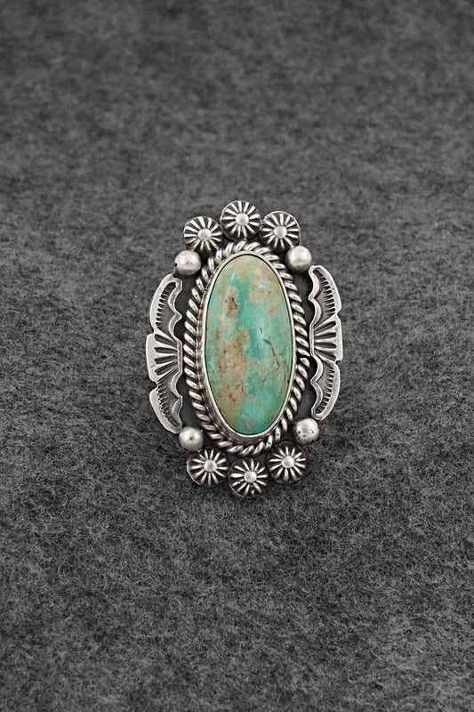Turquoise & Sterling Silver Ring - Michael Calladitto - Size 7
