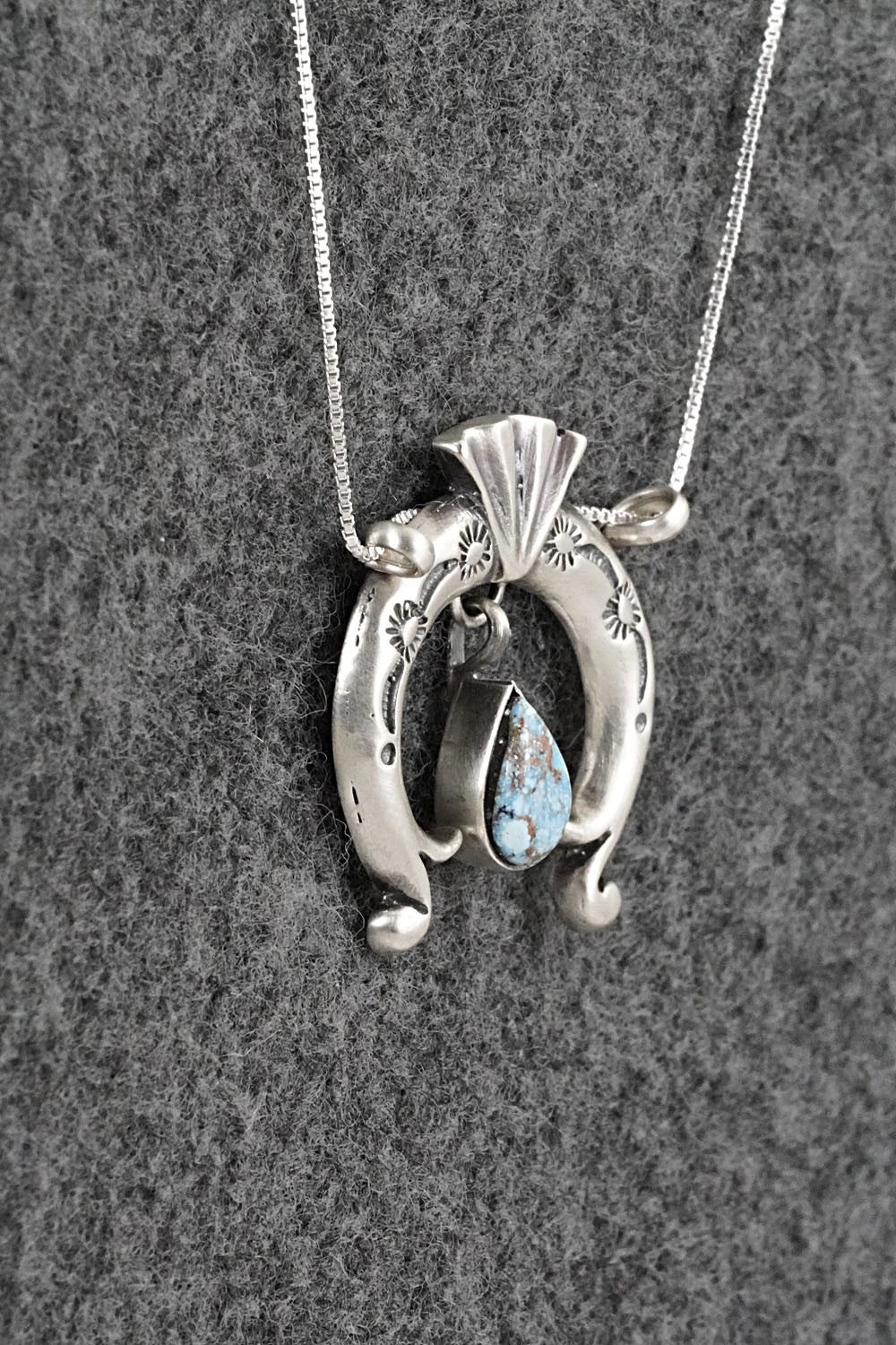 Turquoise & Sterling Silver Necklace - Gary Shorty
