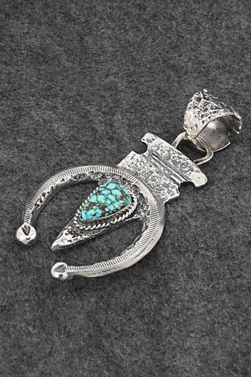 Turquoise & Sterling Silver Pendant - Delbert Arviso