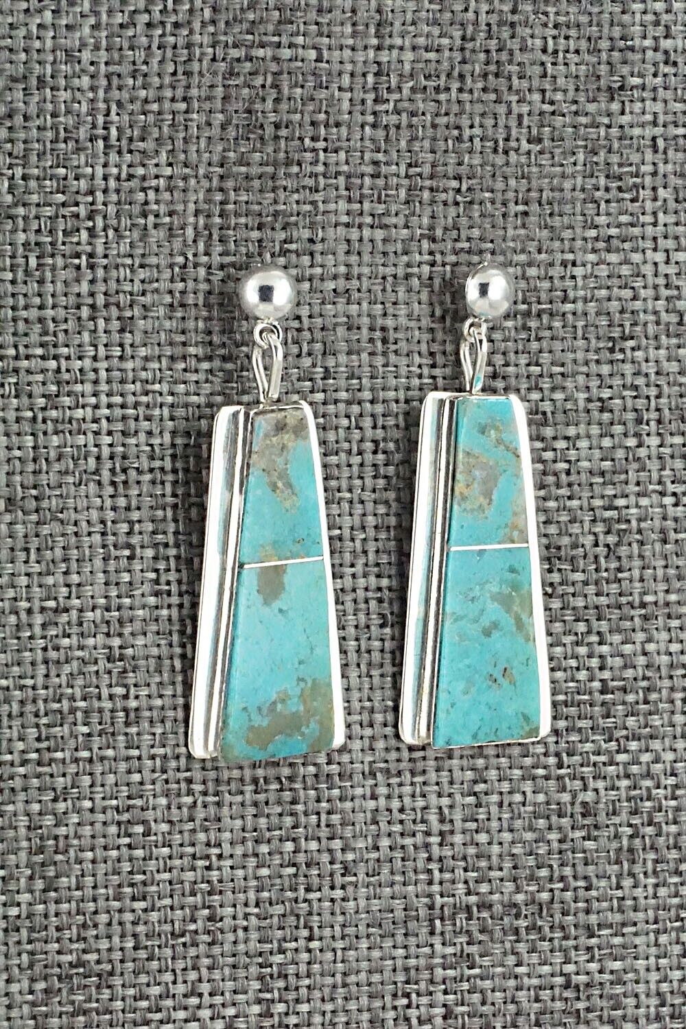 Turquoise & Sterling Silver Earrings - Brenda Pete