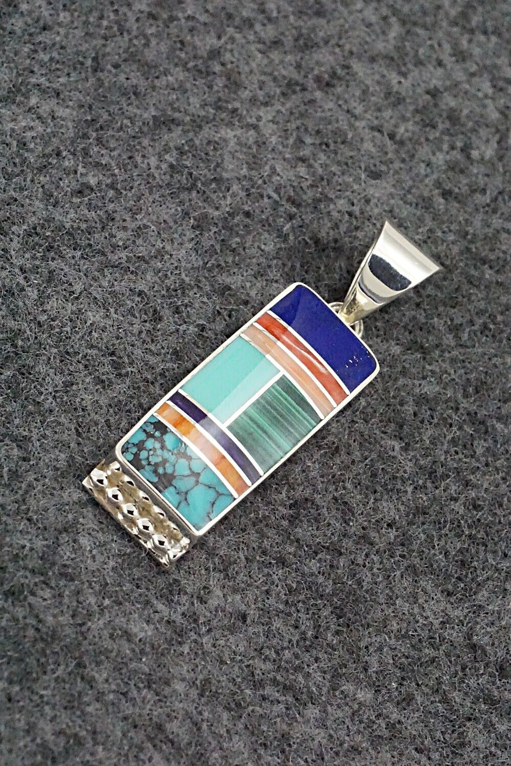 Multi-Stone & Sterling Silver Pendant - Curtis Manygoats