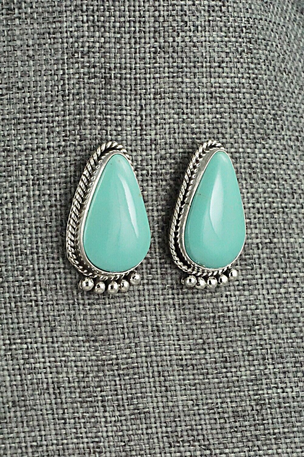 Turquoise & Sterling Silver Earrings - Rena Begay