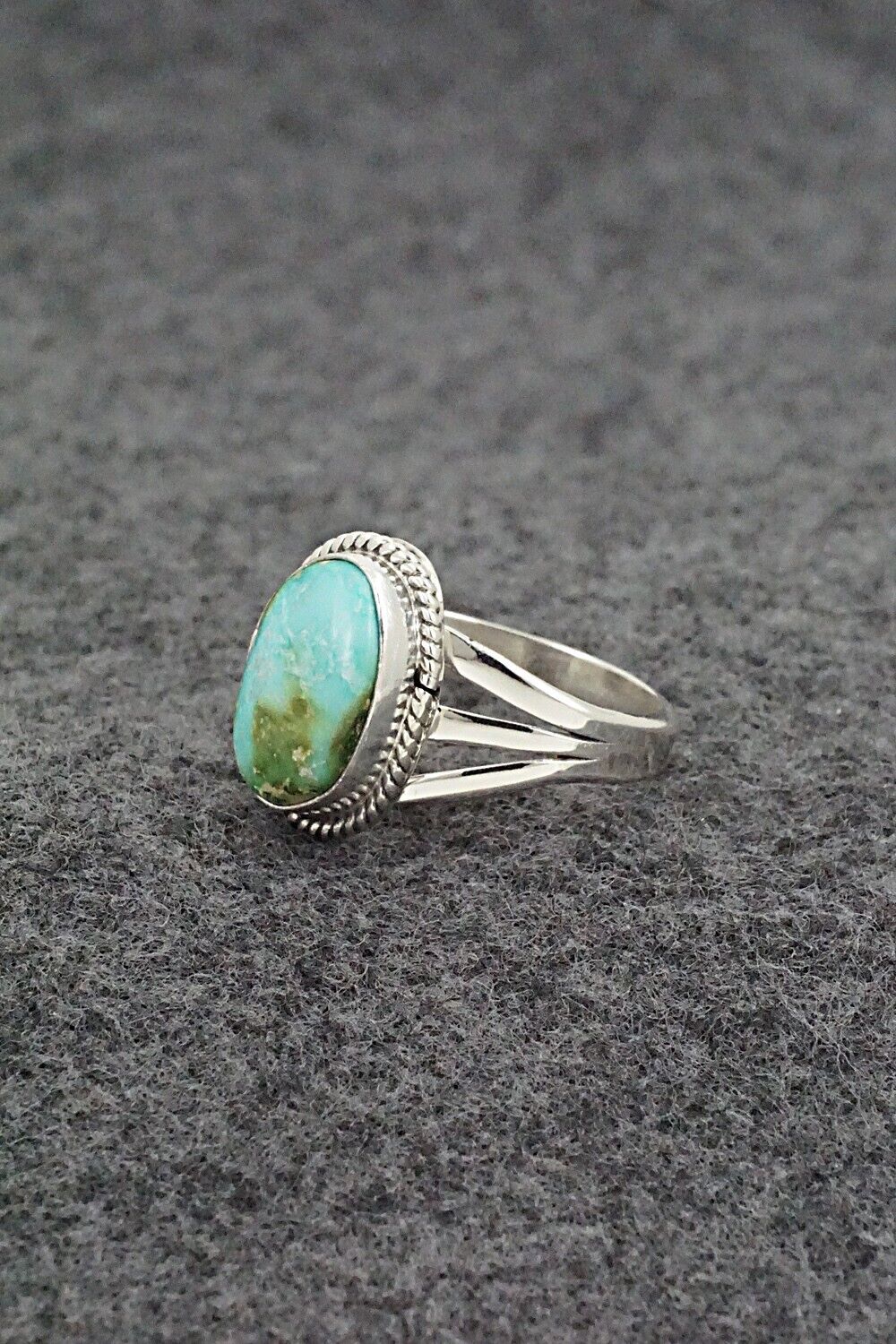 Turquoise & Sterling Silver Ring - Alice Rose Saunders - Size 8.25