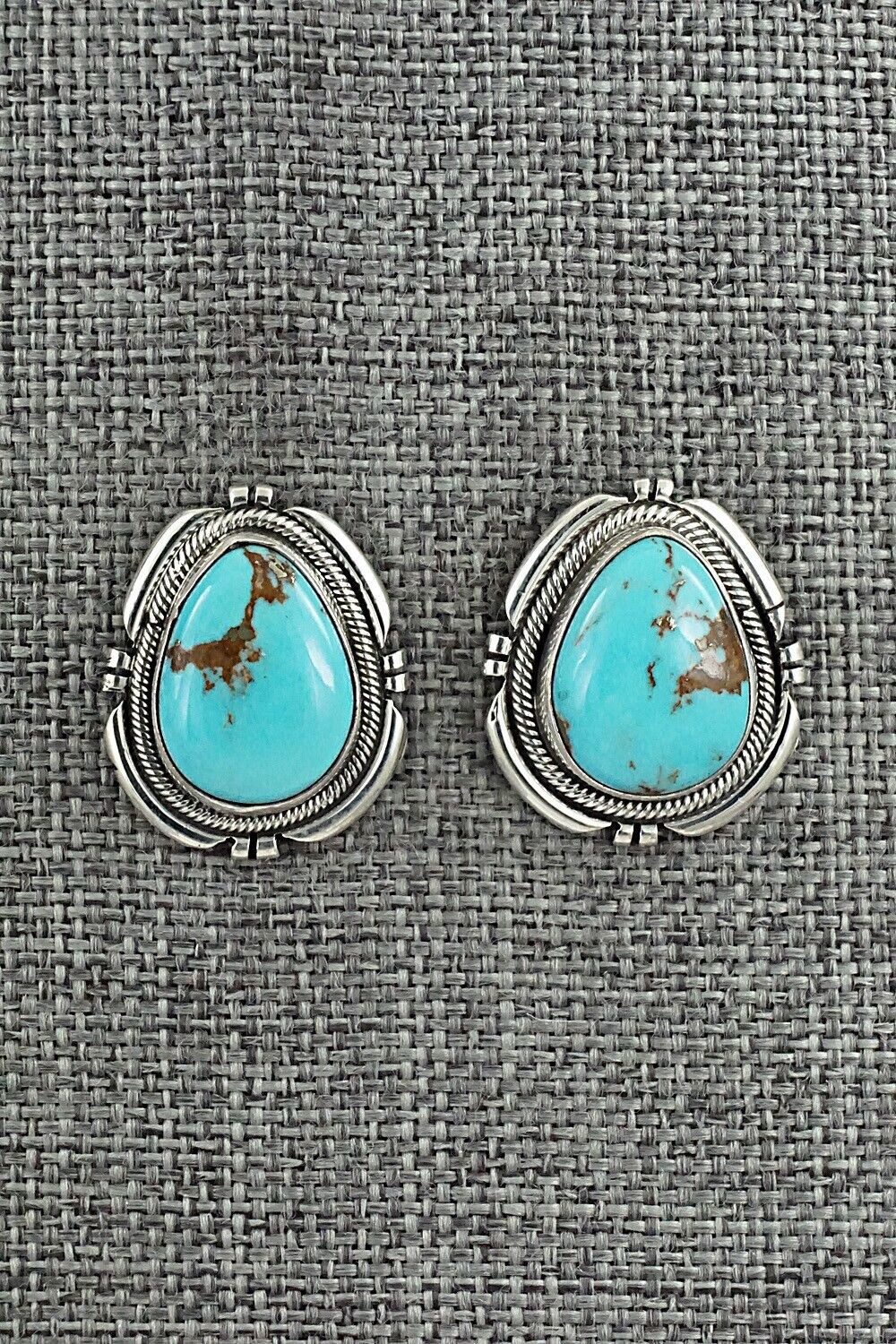 Turquoise & Sterling Silver Earrings - Mark Yazzie