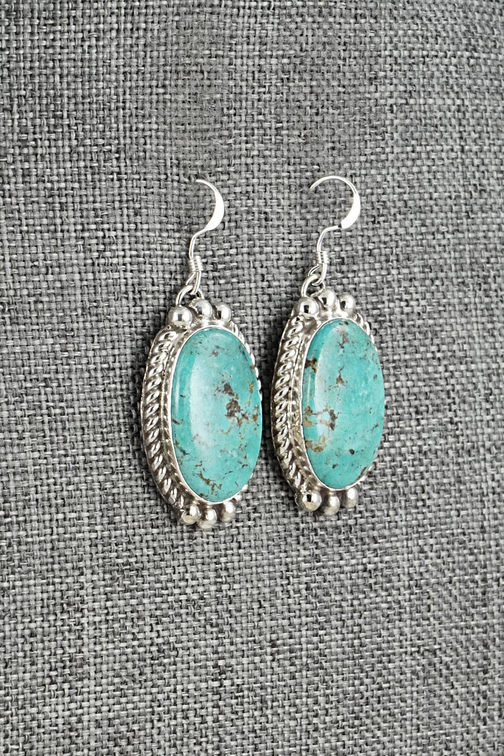 Turquoise & Sterling Silver Earrings - Antwone Brown