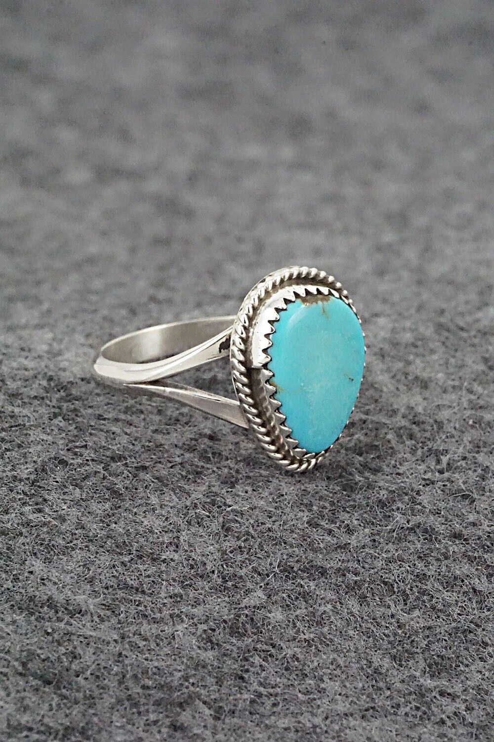 Turquoise & Sterling Silver Ring - Robert Martinez - Size 8.25