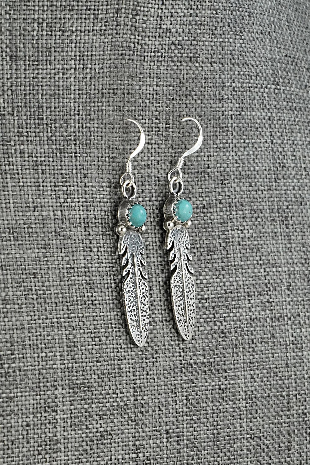 Turquoise & Sterling Silver Earrings - Adelarae Yazzie