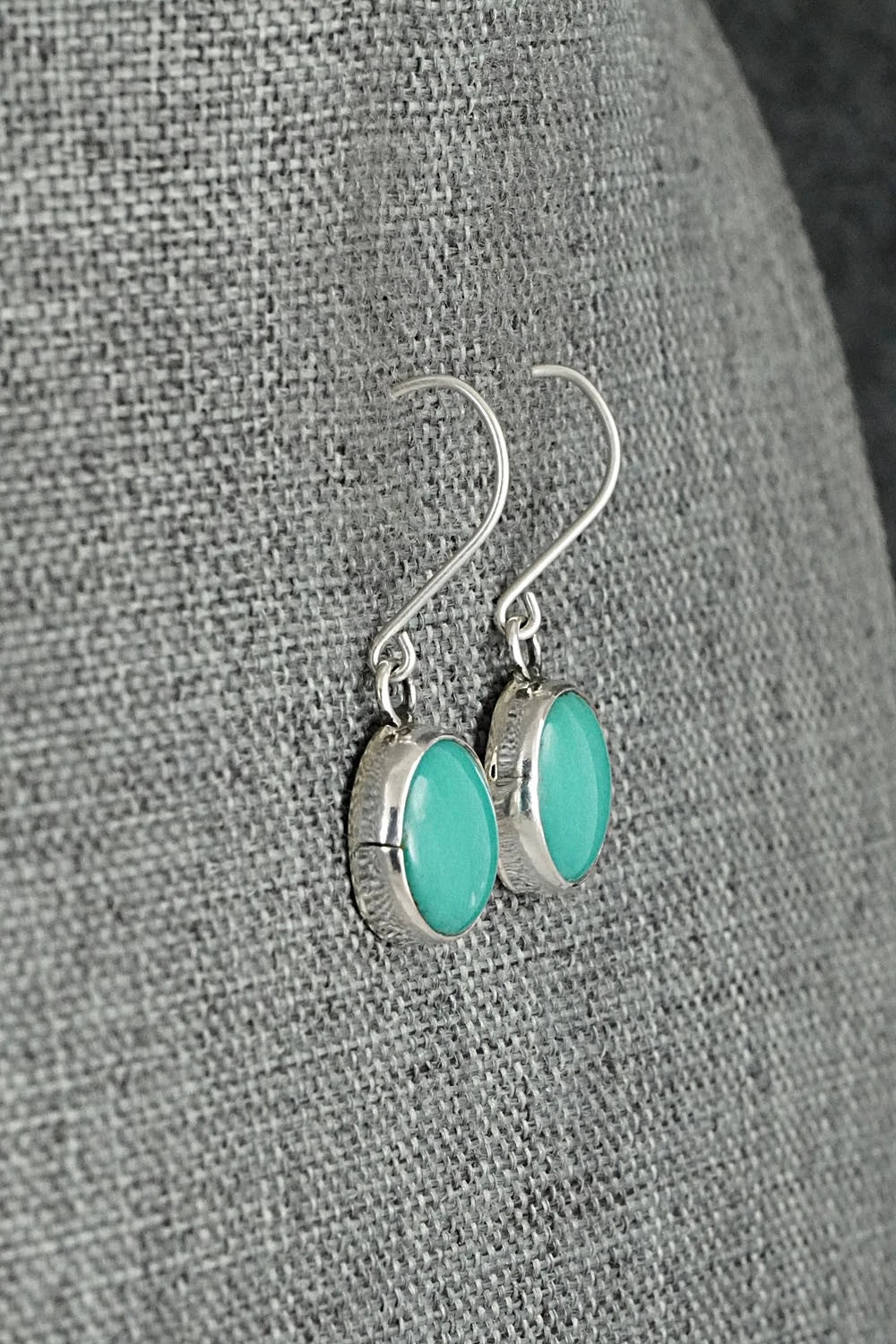 Turquoise & Sterling Silver Earrings - Rosemary Saunders
