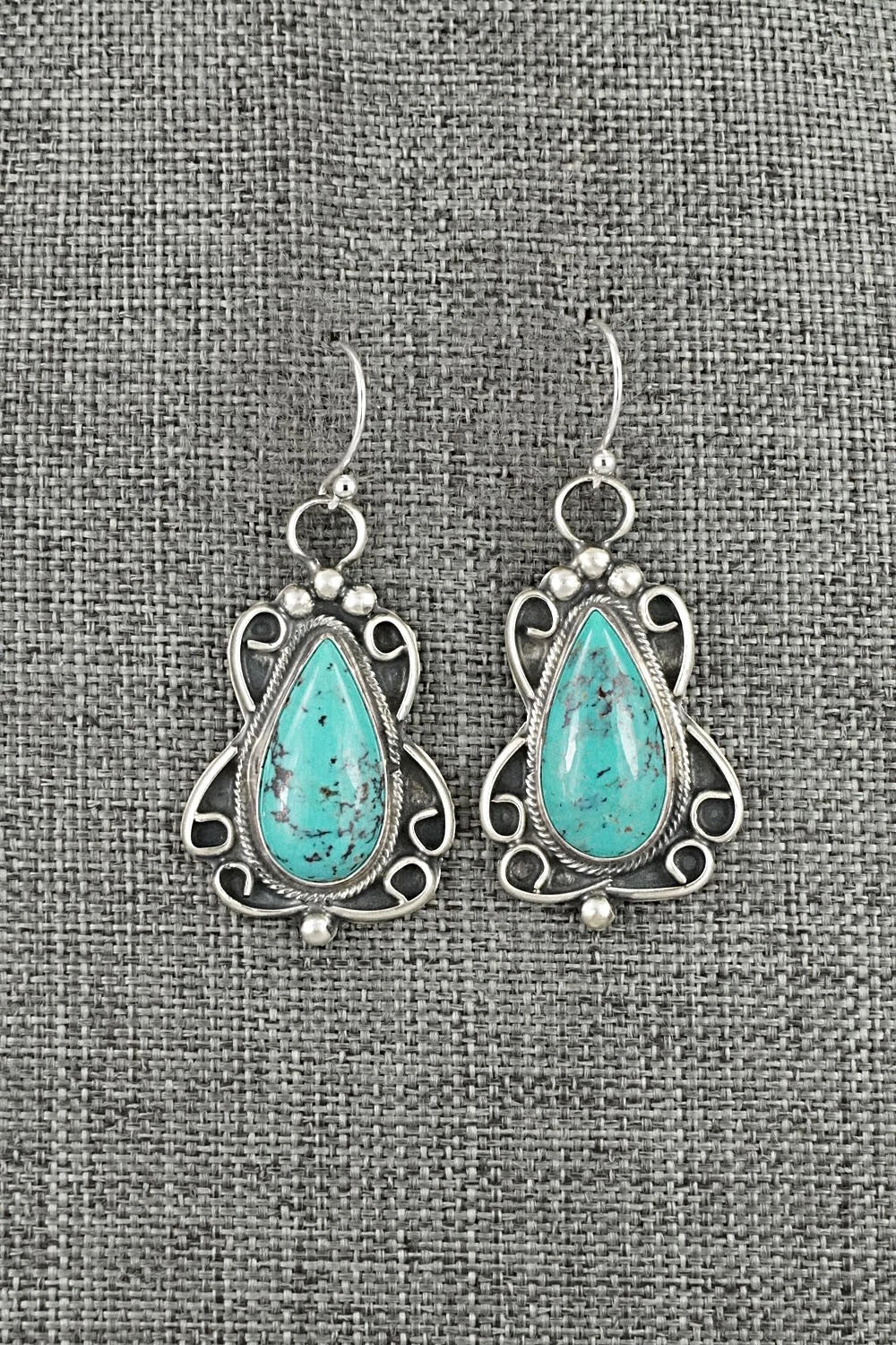 Turquoise & Sterling Silver Earrings - Kobe Martinez