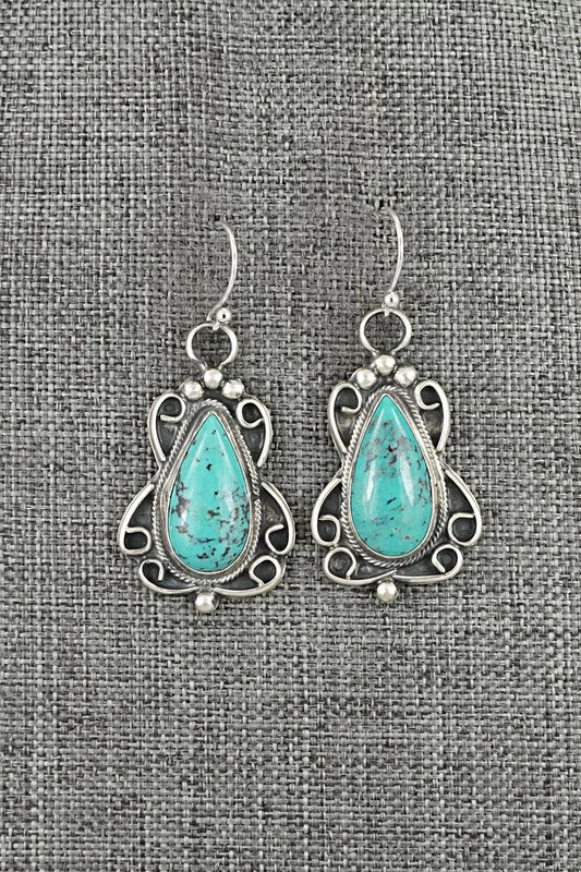 Turquoise & Sterling Silver Earrings - Kobe Martinez