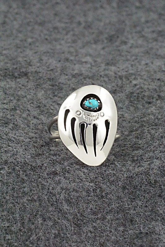 Turquoise & Sterling Silver Ring - Ervin Begay - Size 9