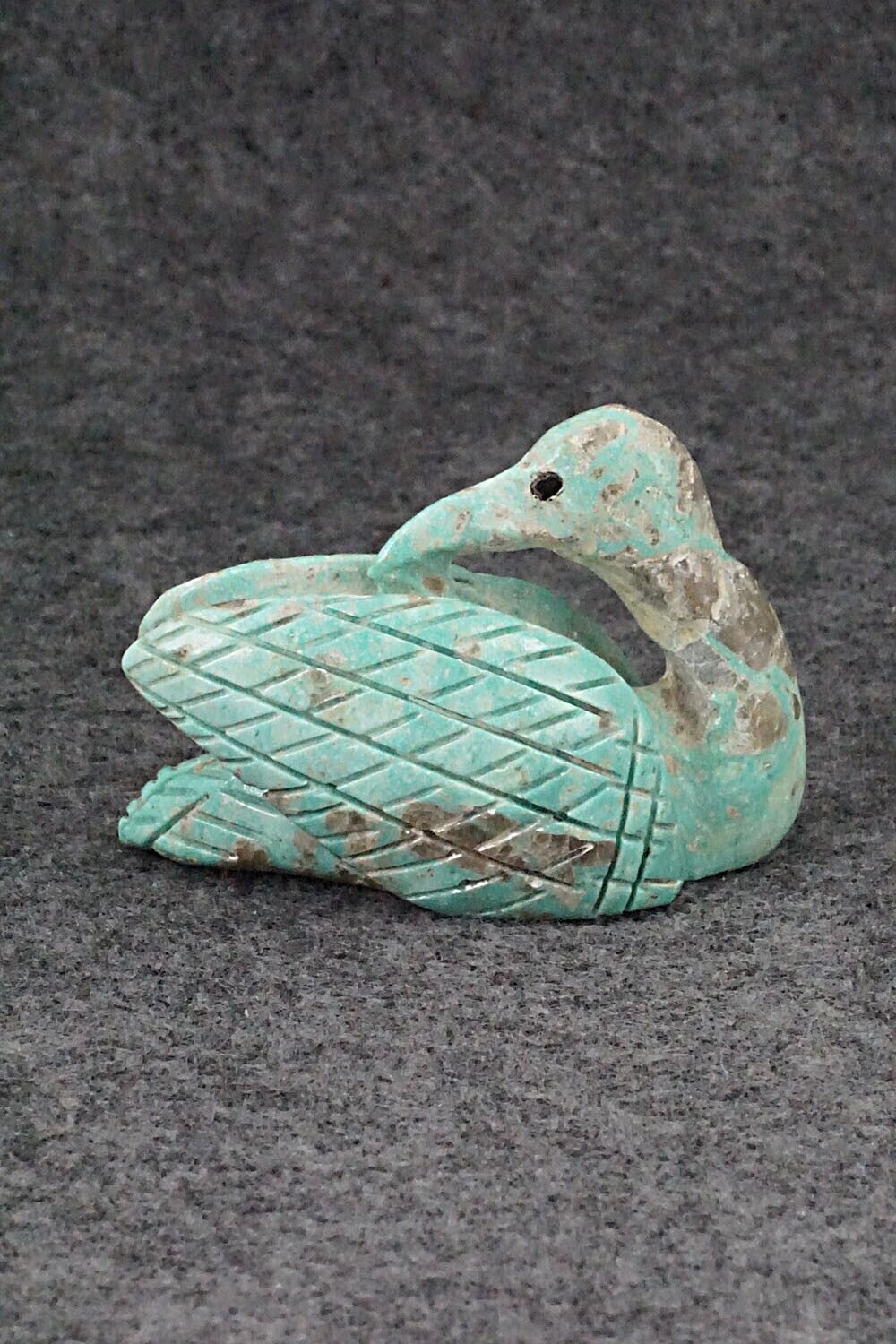 Swan Zuni Fetish Carving - Cody Cheama