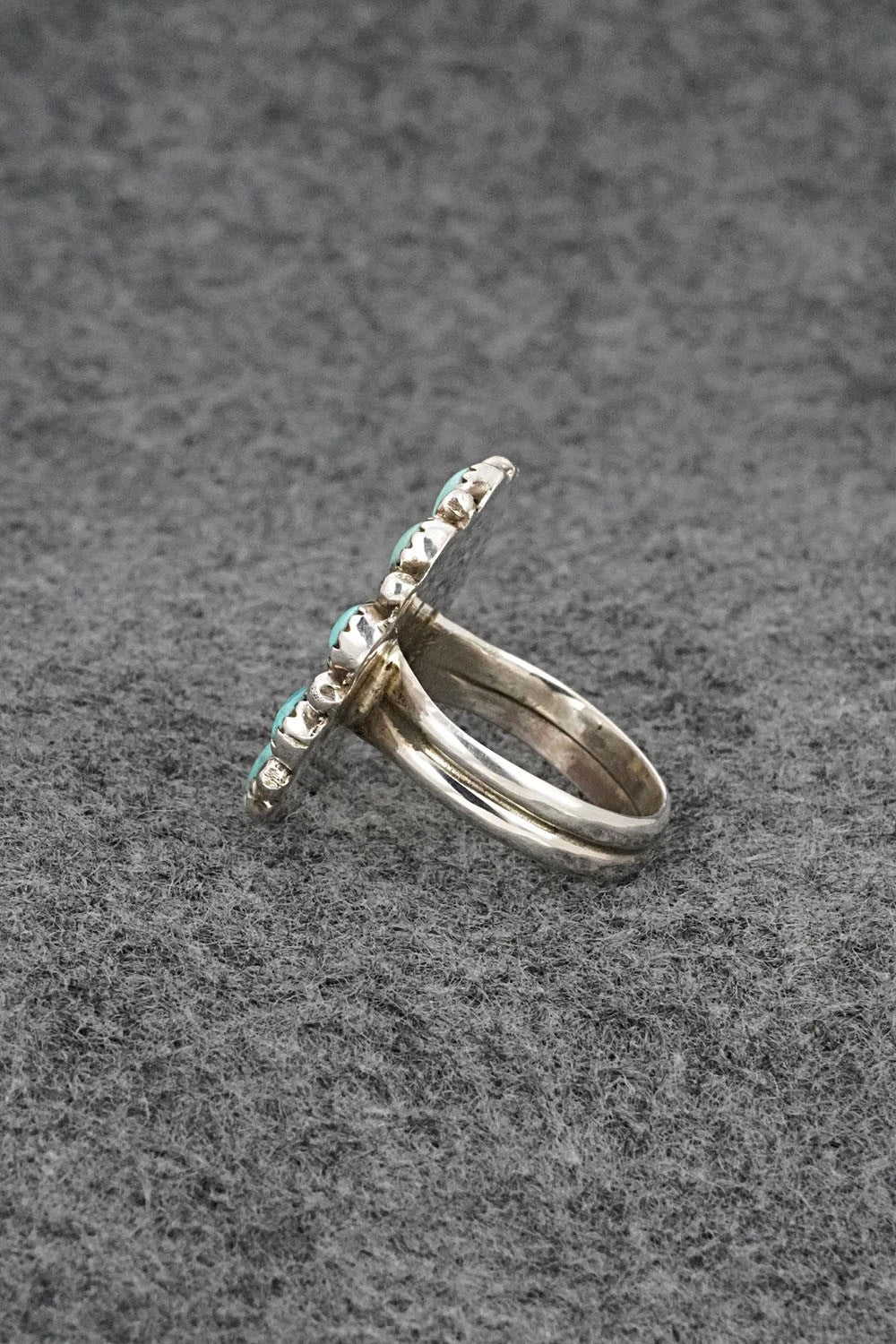 Turquoise & Sterling Silver Ring - Priscilla Reeder - Size 8