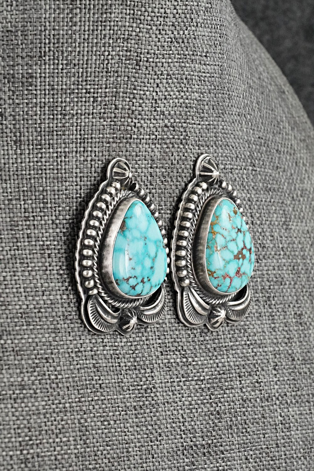 Turquoise & Sterling Silver Necklace and Earrings Set - Randy Boyd