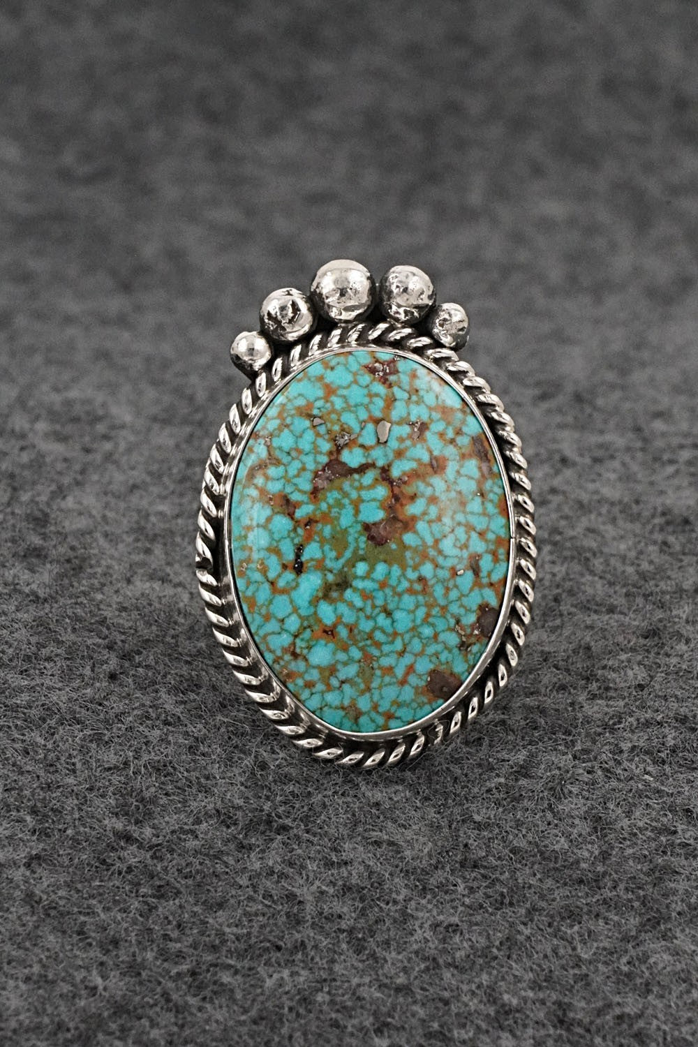 Turquoise & Sterling Silver Ring - Rena Begay - Size 8