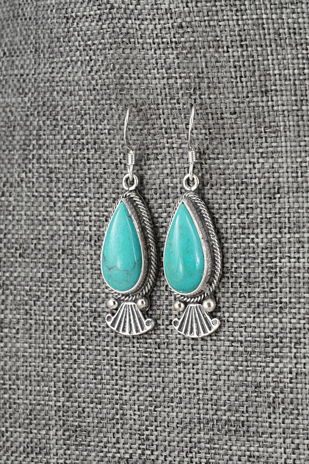 Turquoise & Sterling Silver Earrings - Verley Betone