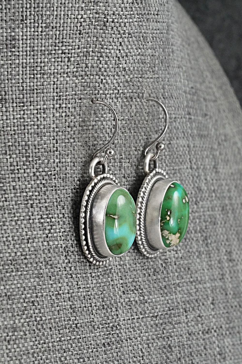 Turquoise & Sterling Silver Necklace and Earrings Set - Kathleen Livingston