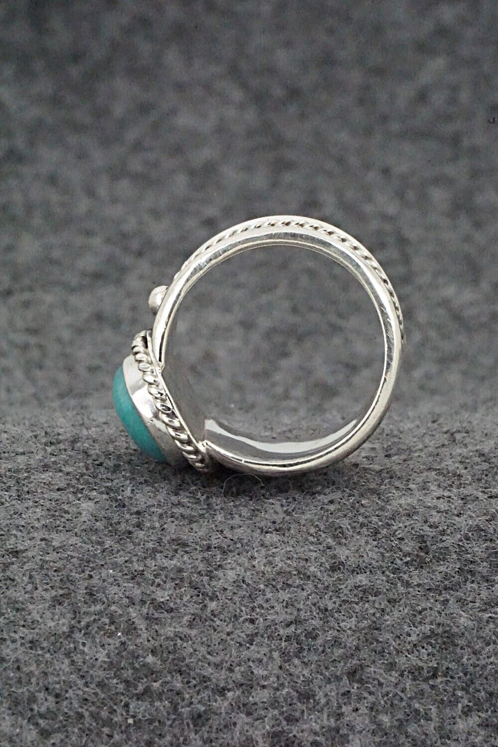Turquoise & Sterling Silver Ring - Thomas Yazzie - Size 8.5