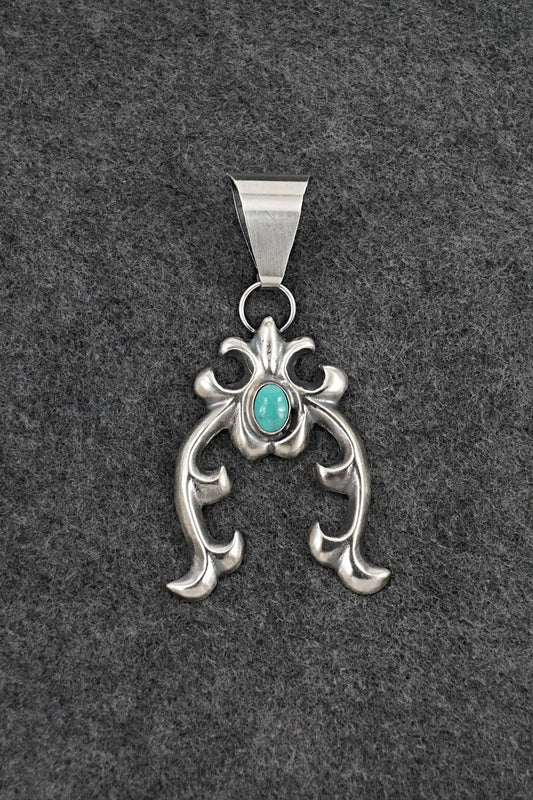 Turquoise & Sterling Silver Pendant - Eugene Gruber