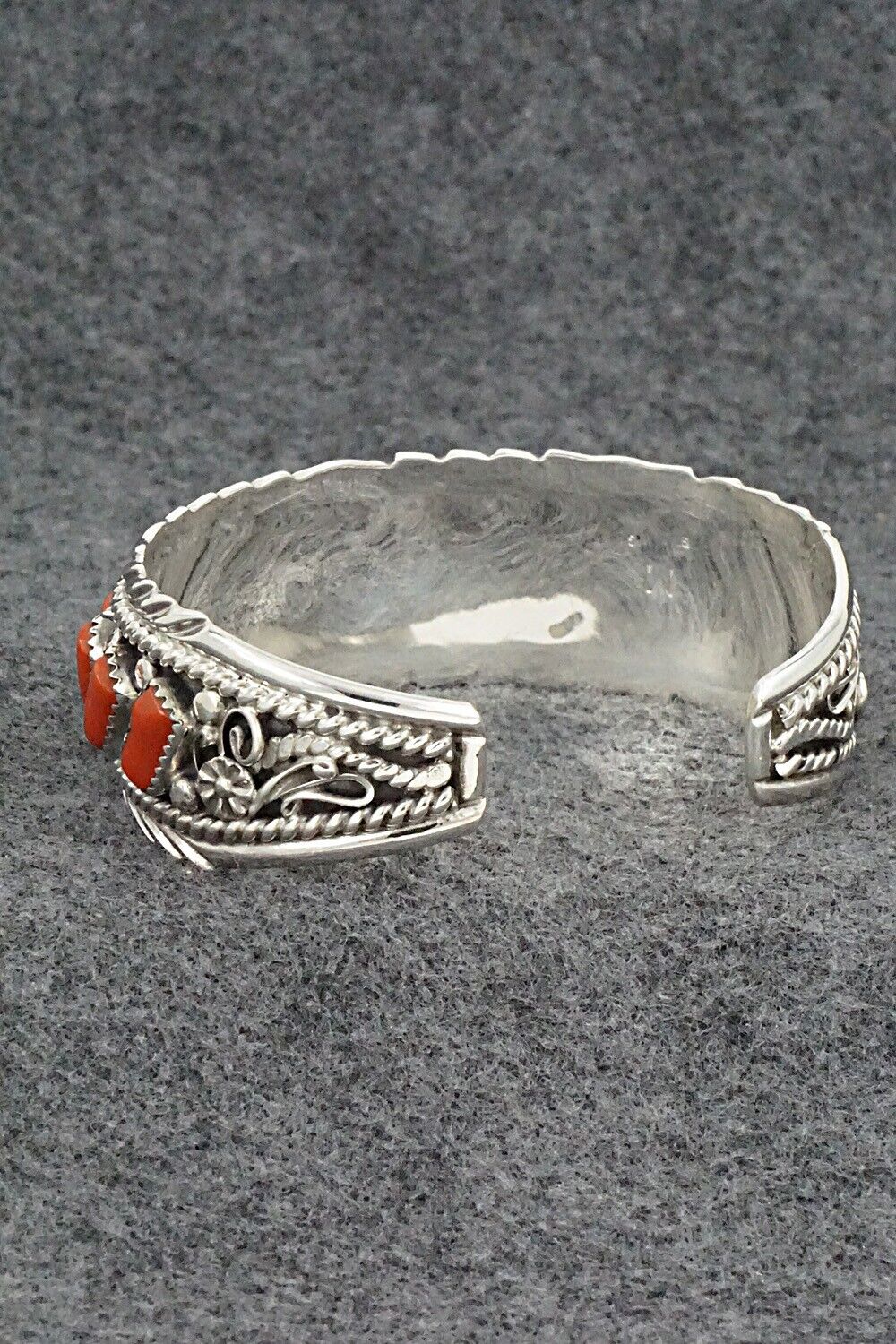 Coral & Sterling Silver Bracelet - Martin Muskett