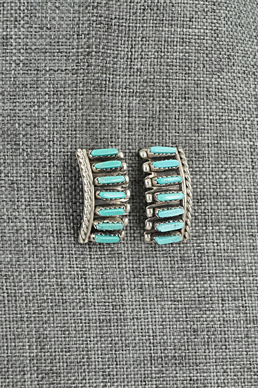 Turquoise & Sterling Silver Earrings - Charlie John