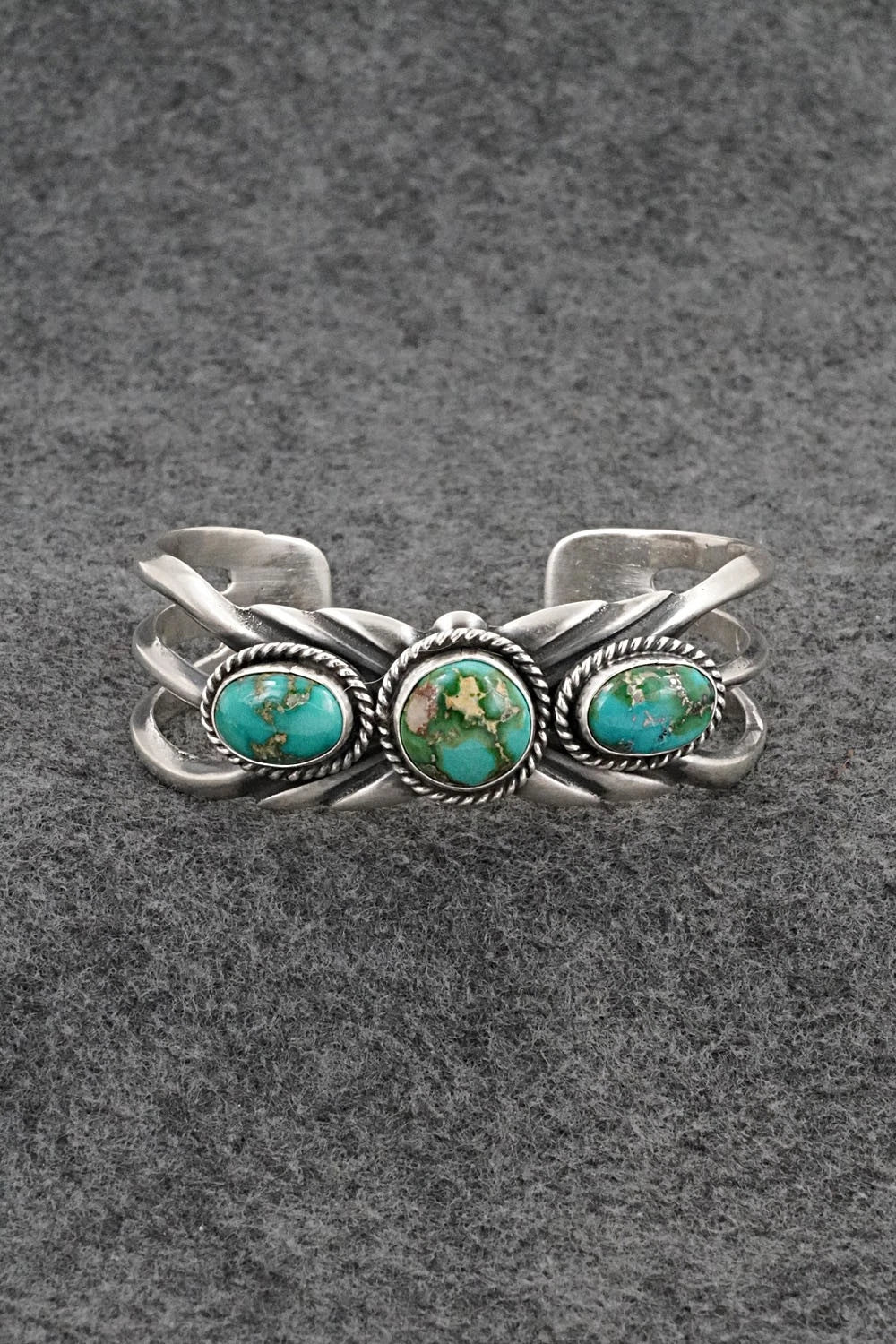 Turquoise & Sterling Silver Bracelet - Eugene Gruber