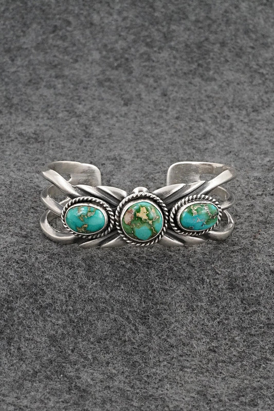 Turquoise & Sterling Silver Bracelet - Eugene Gruber