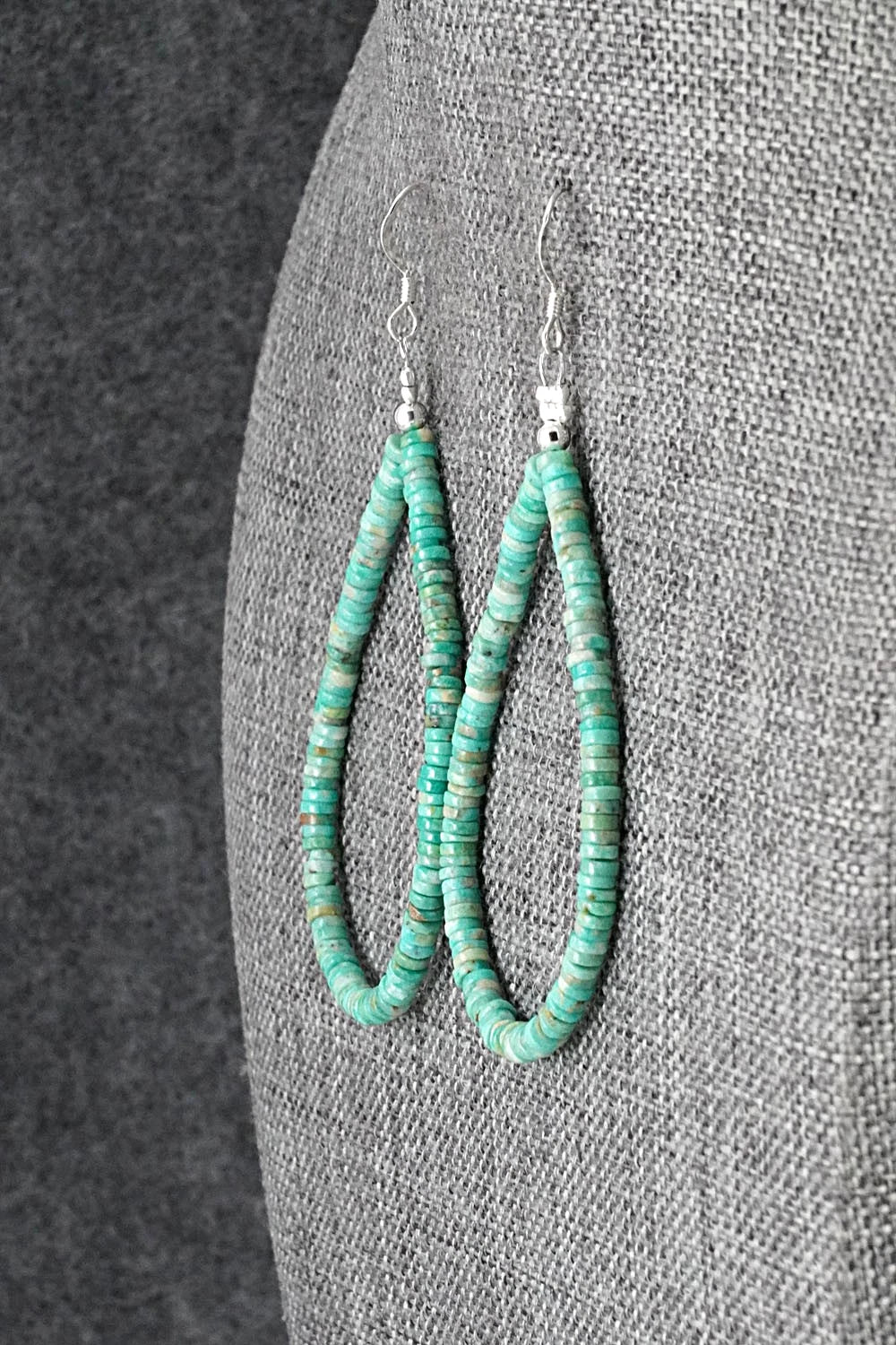 Turquoise & Sterling Silver Earrings - Doreen Jake