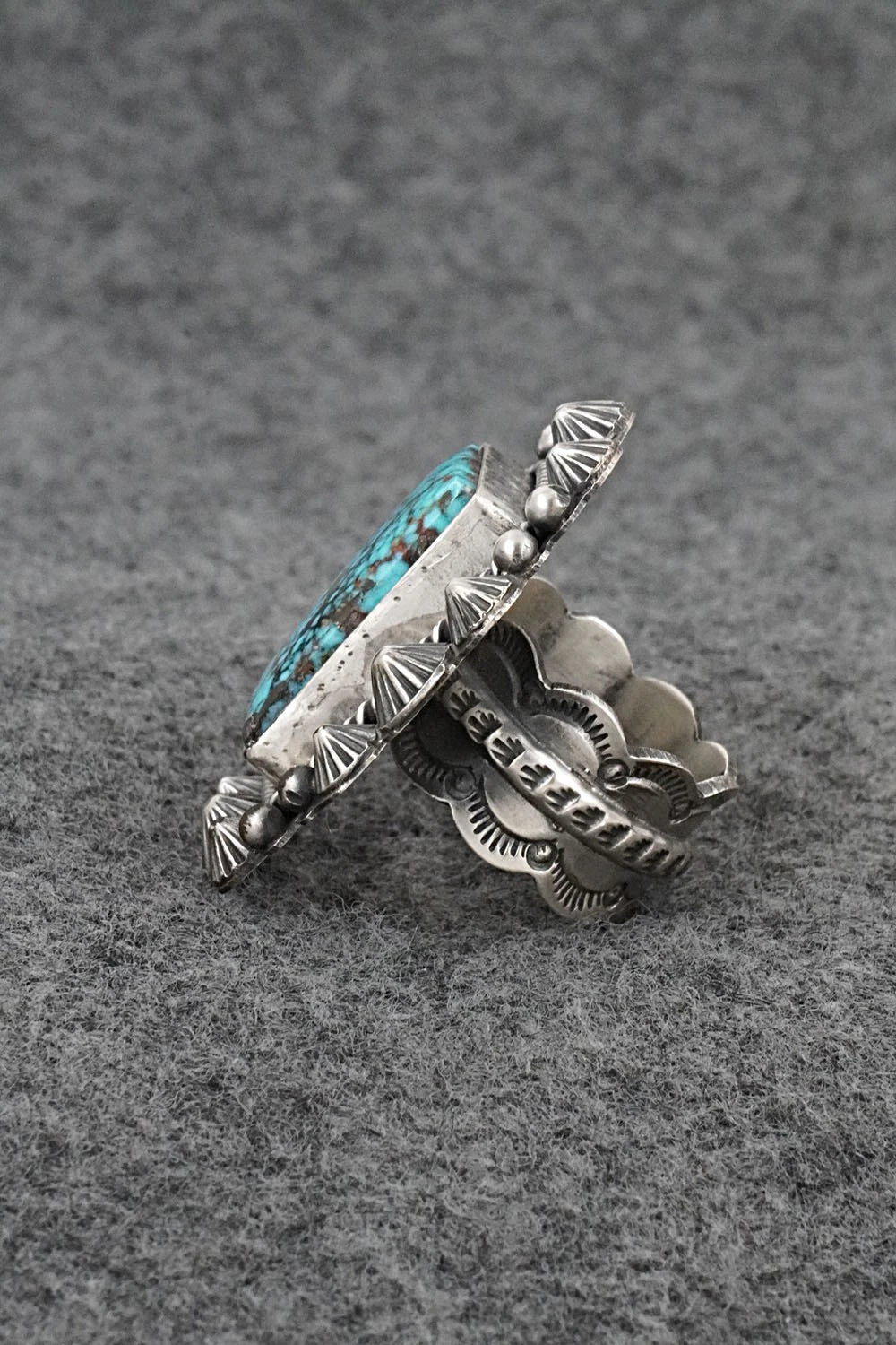 Turquoise & Sterling Silver Ring - Michael Calladitto - Size 7