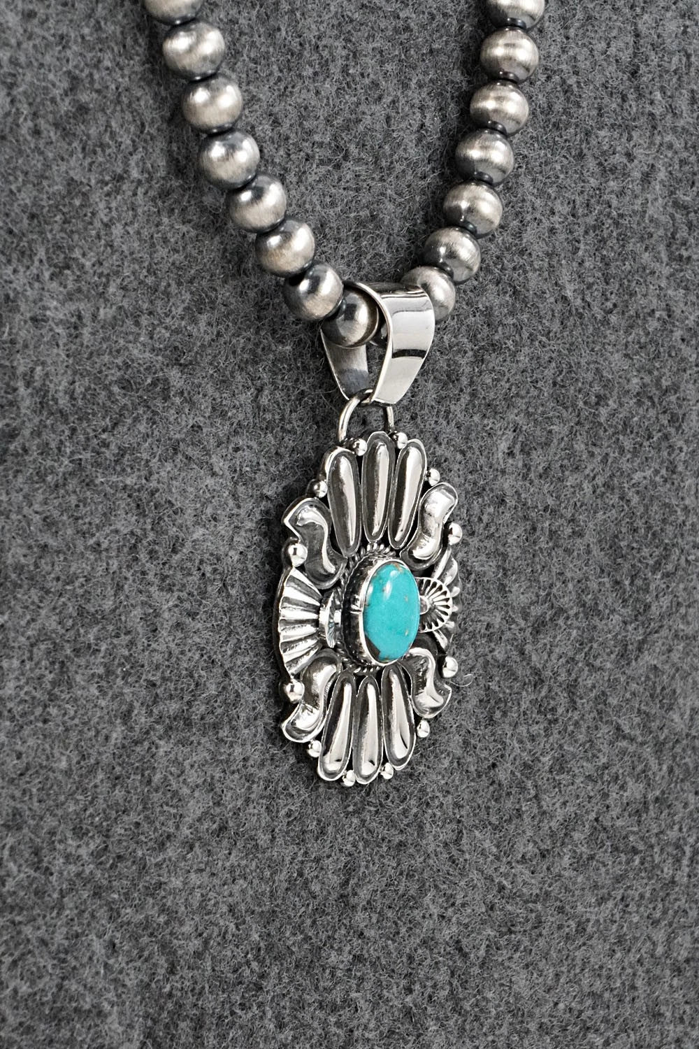 Turquoise & Sterling Silver Necklace - Derrick Gordon