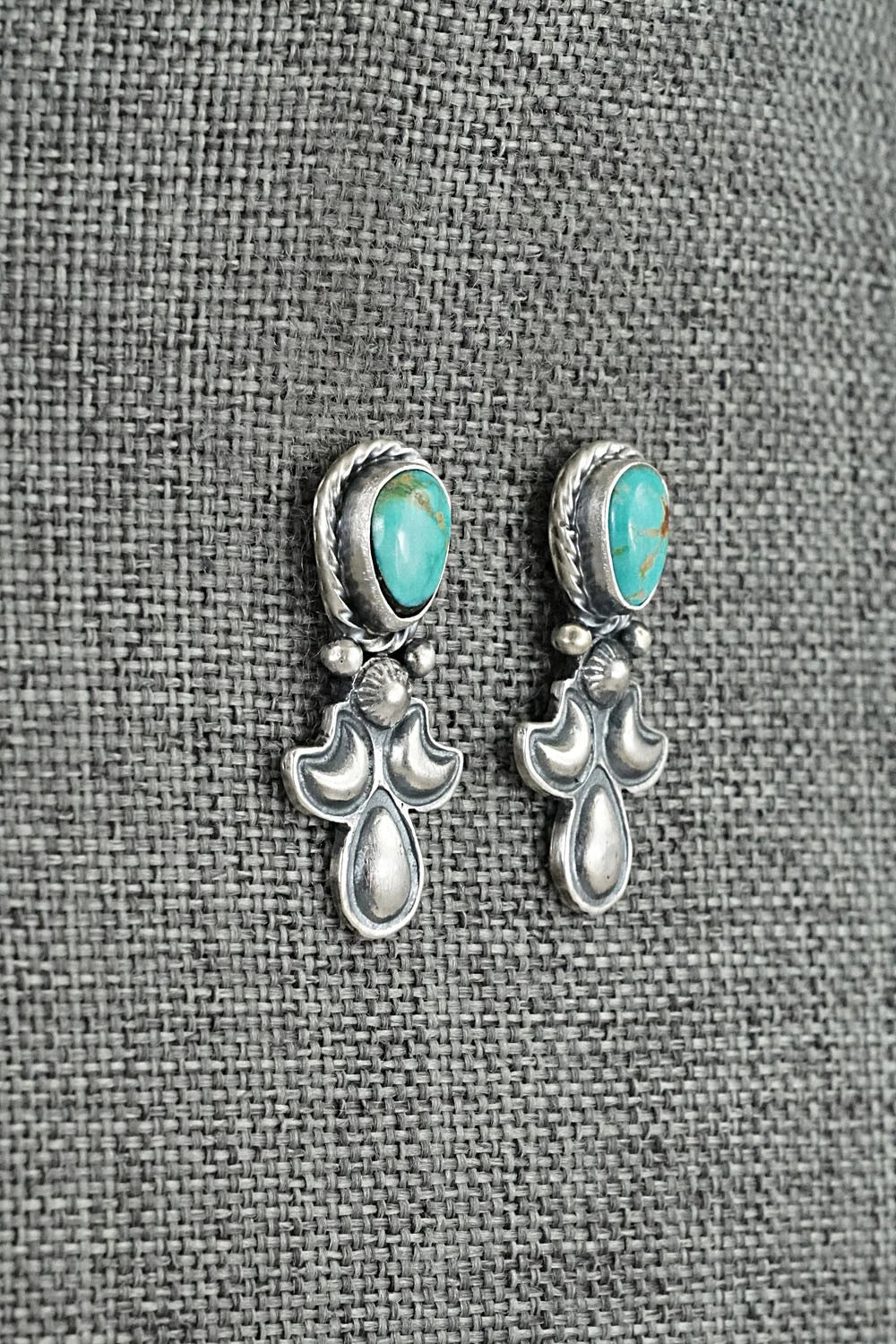 Turquoise & Sterling Silver Squash Blossom Set - Adrienne Gordon