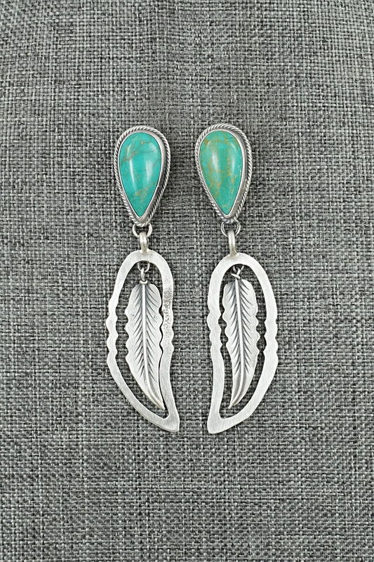 Turquoise & Sterling Silver Earrings - Darrin Livingston