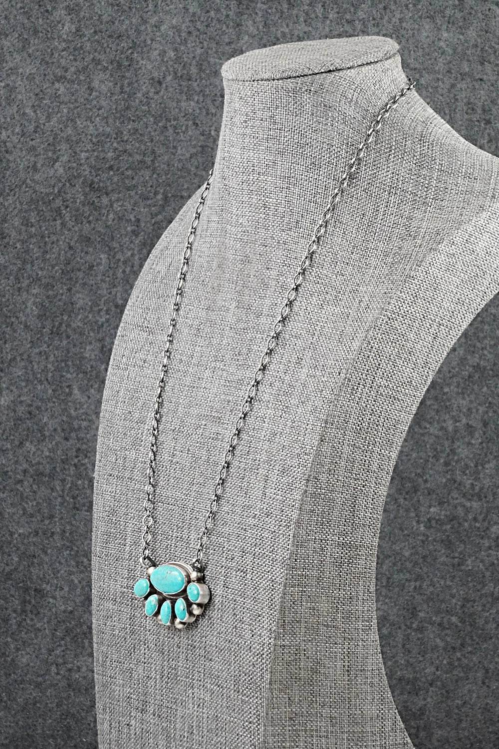 Turquoise & Sterling Silver Necklace - Kathleen Livingston