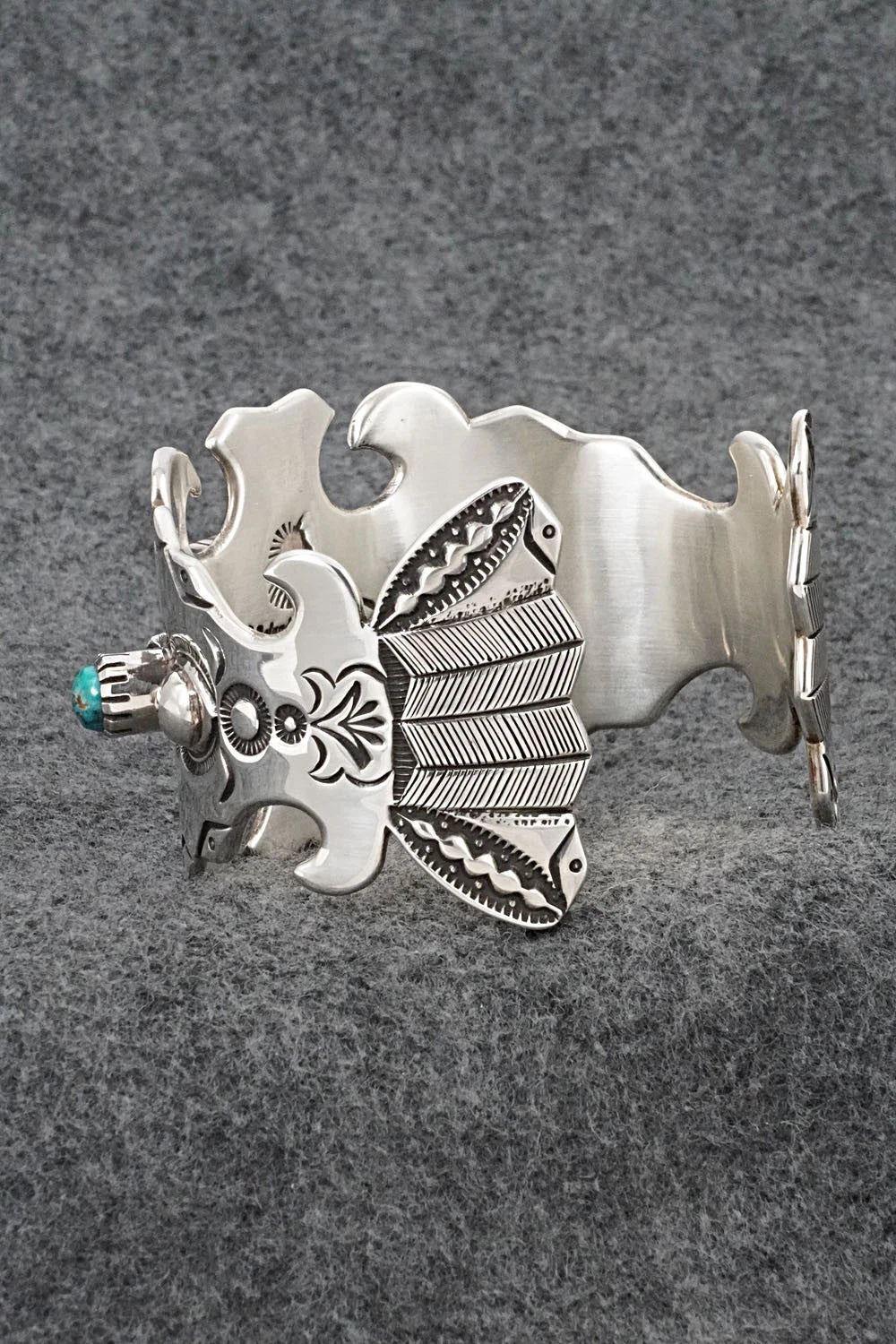 Turquoise & Sterling Silver Bracelet - Roland Dixson