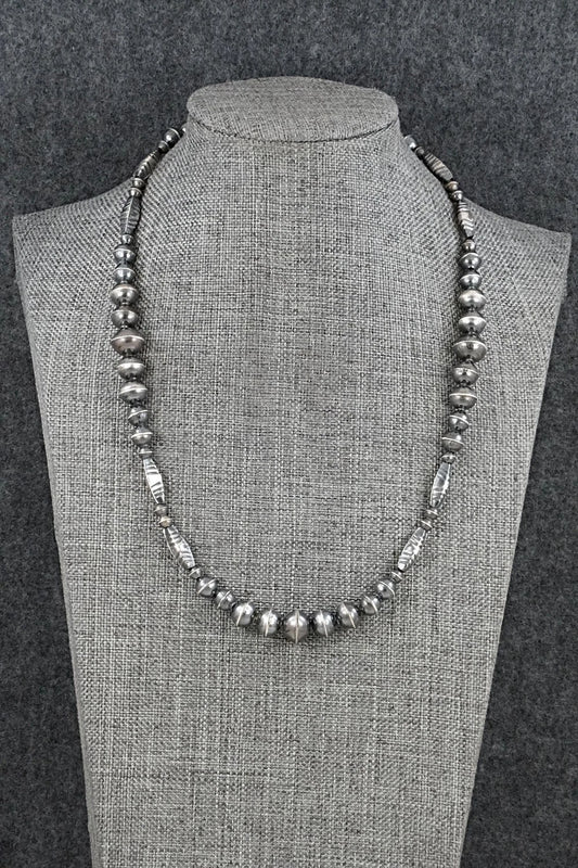 Sterling Silver Navajo Pearl Necklace 18" - Vintage