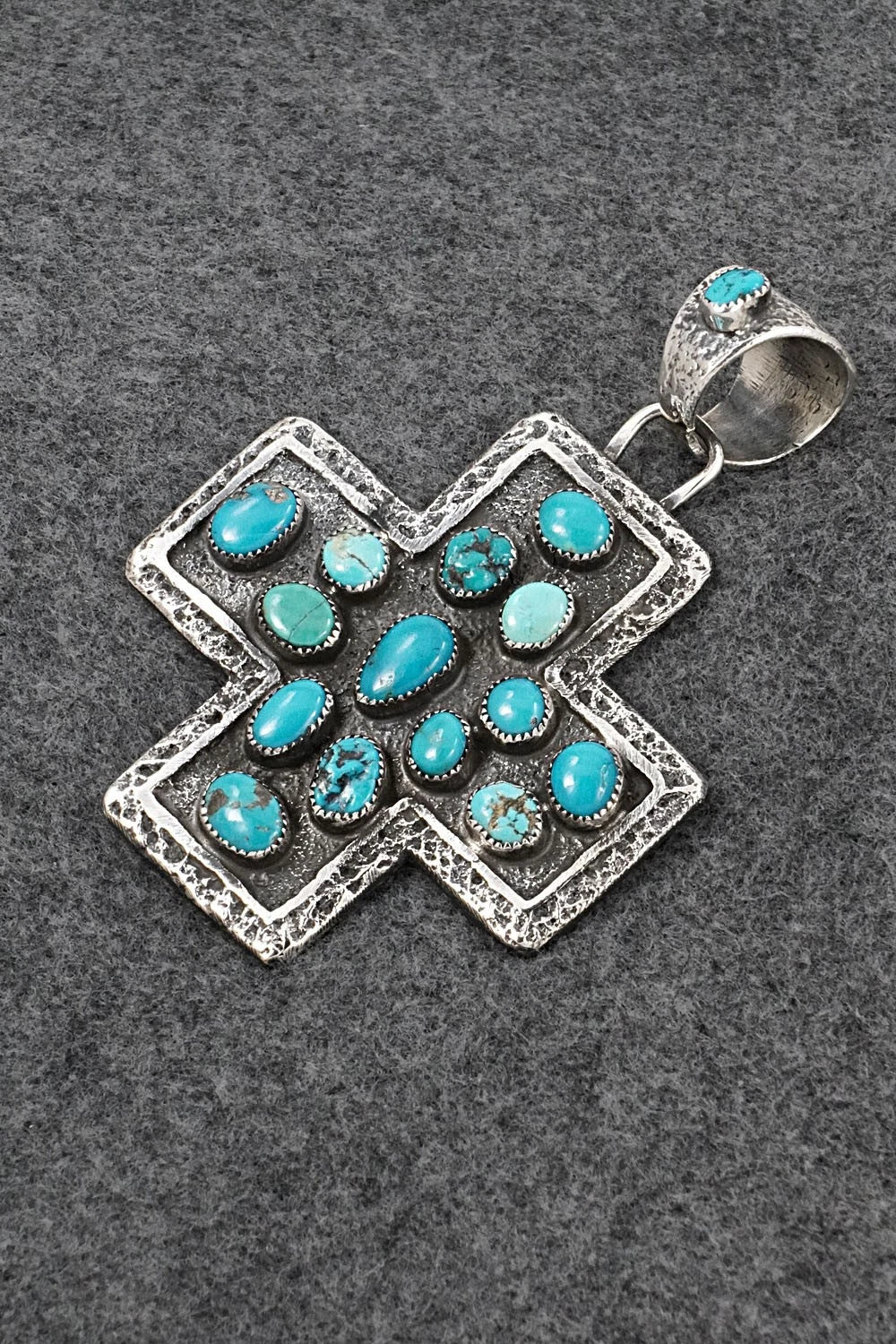 Turquoise & Sterling Silver Pendant - Delbert Arviso