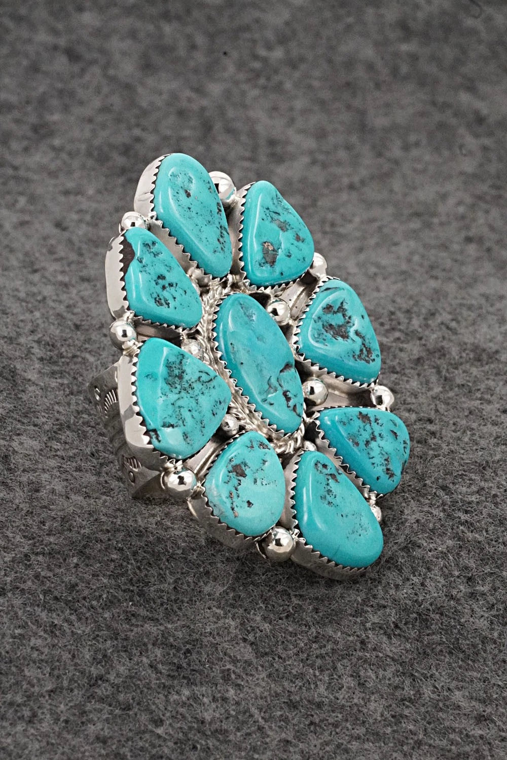 Turquoise & Sterling Silver Ring - Anthony Brown - Size 10