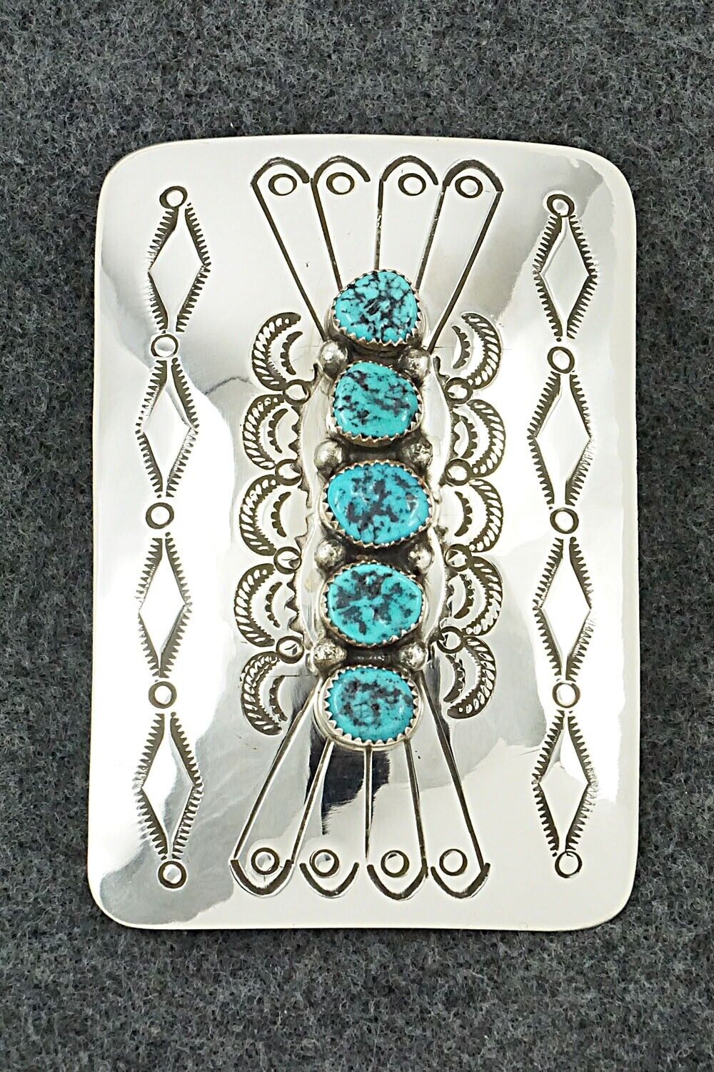 Turquoise & Sterling Silver Belt Buckle - Jolene Begay
