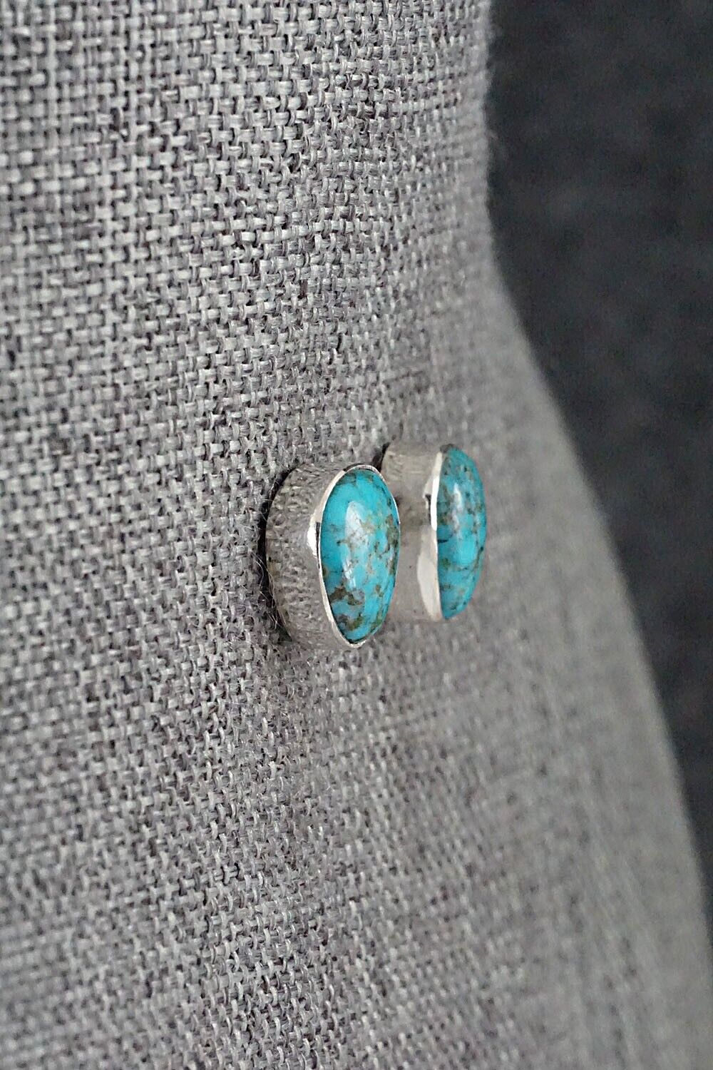 Turquoise & Sterling Silver Earrings - Marco Begaye