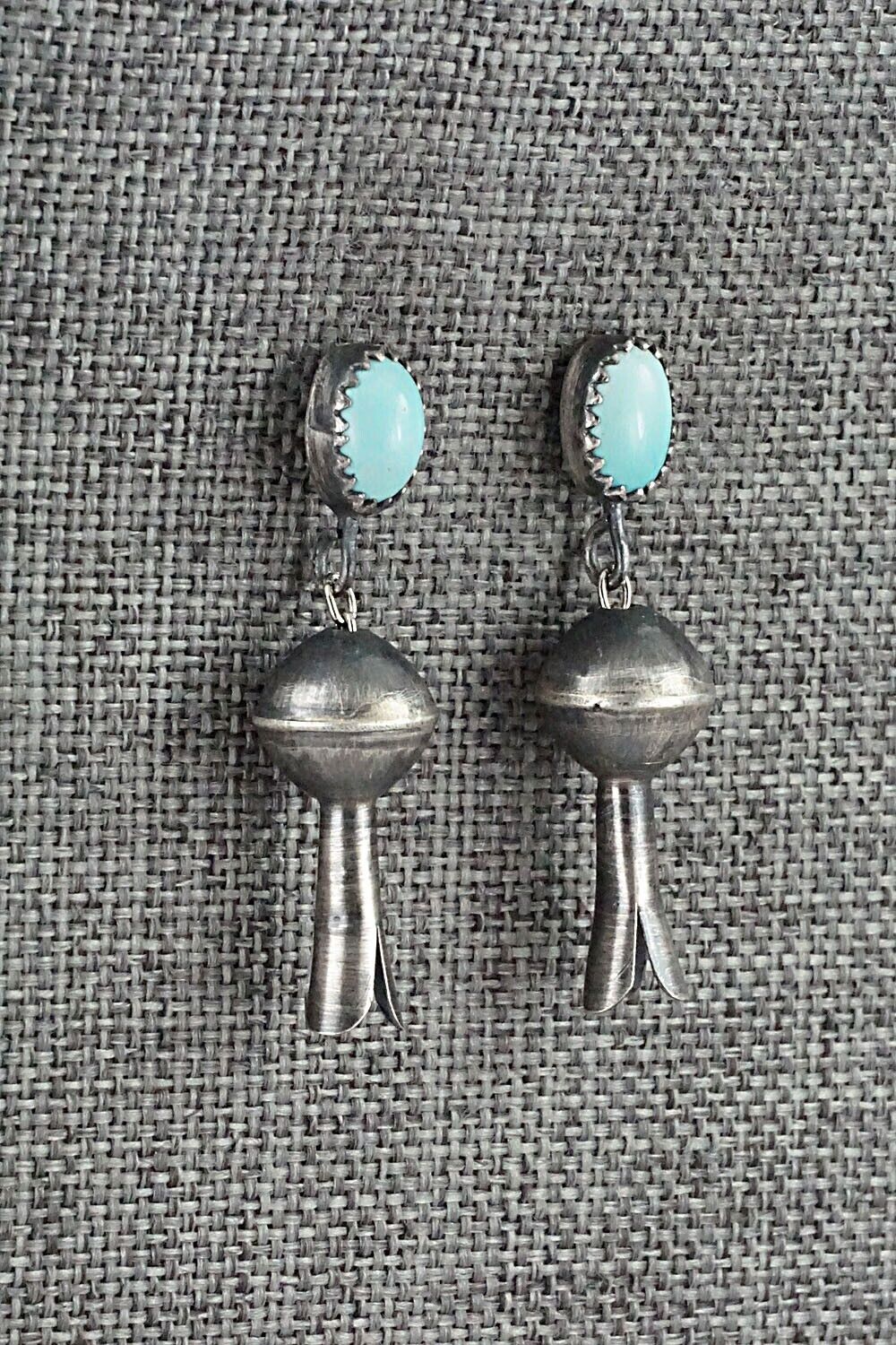 Turquoise & Sterling Silver Blossom Earrings - Shirley Lee