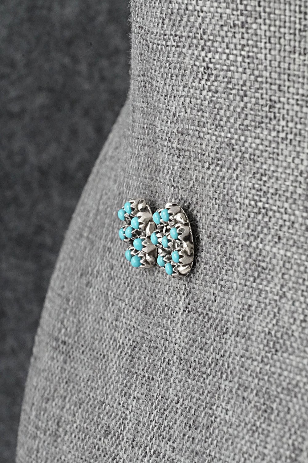 Turquoise & Sterling Silver Earrings - Randy Hooee