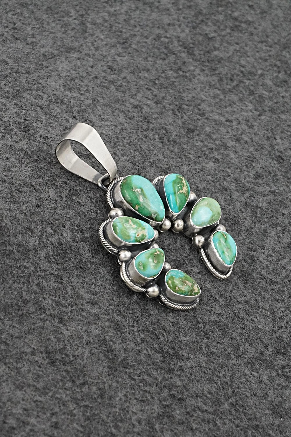 Turquoise & Sterling Silver Pendant - Paul Livingston