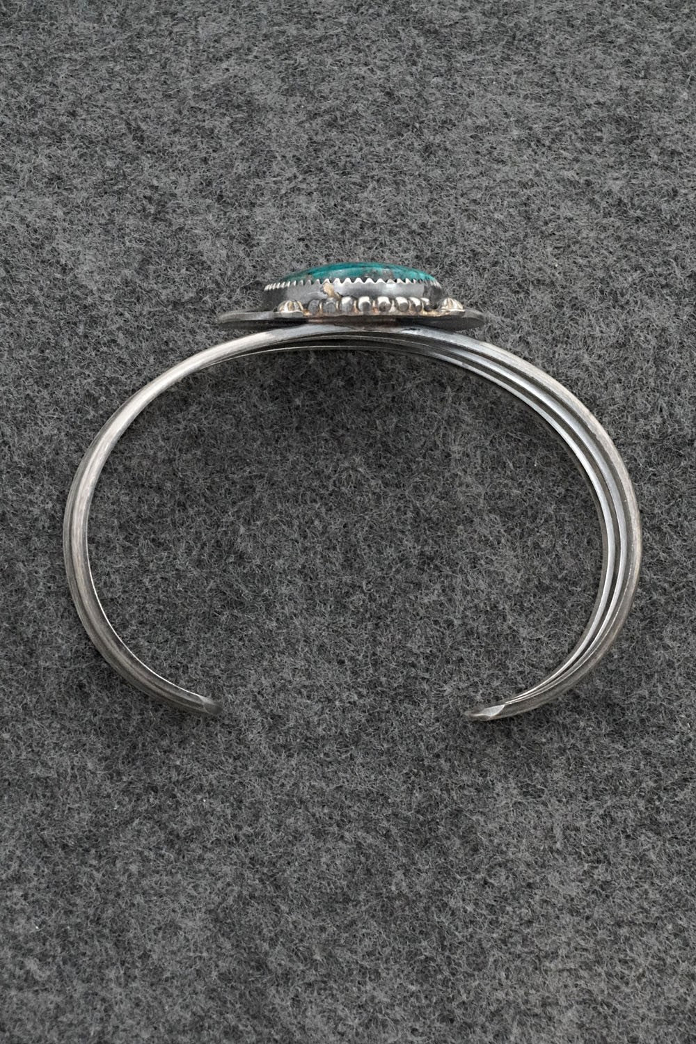 Turquoise & Sterling Silver Bracelet - Leslie Nez