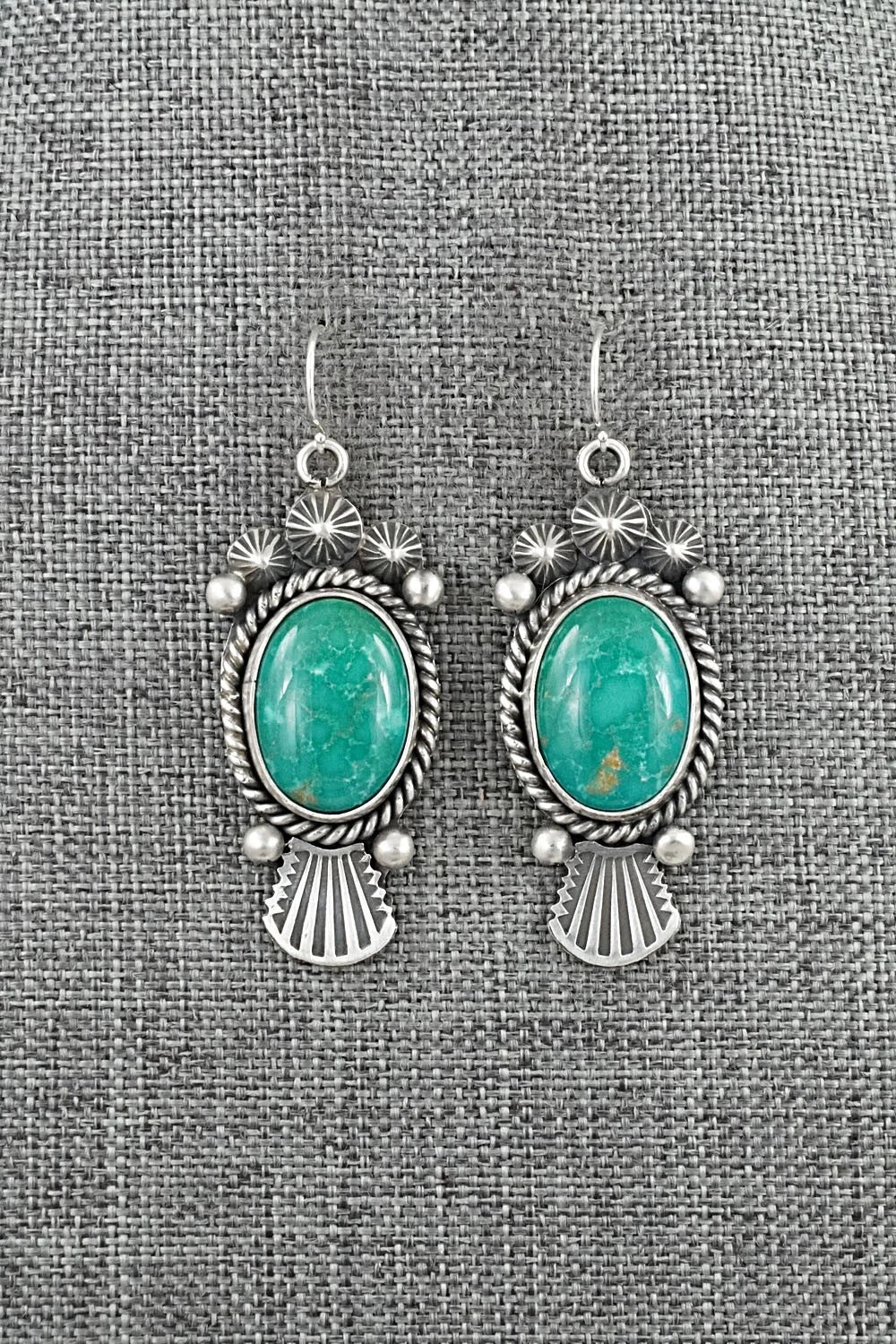 Turquoise & Sterling Silver Earrings - Michael Calladitto