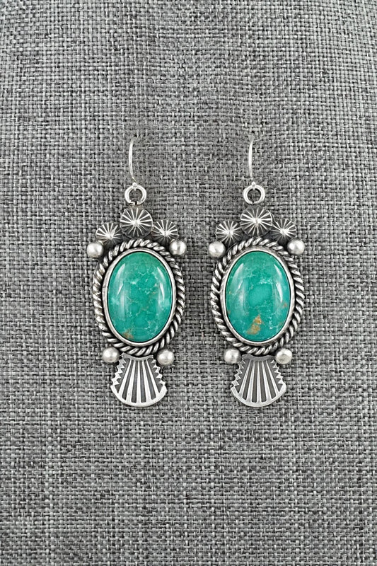 Turquoise & Sterling Silver Earrings - Michael Calladitto