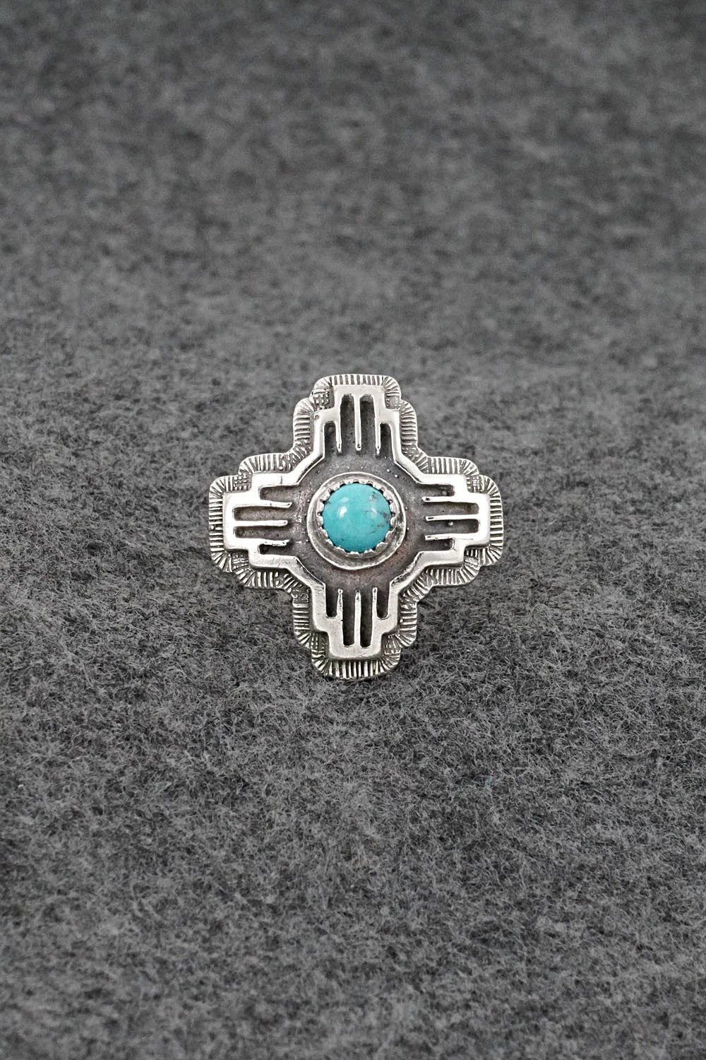 Turquoise and Sterling Silver Ring - Letricia Largo - Size 8