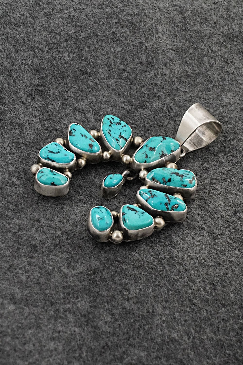 Turquoise & Sterling Silver Pendant - Kathleen Livingston